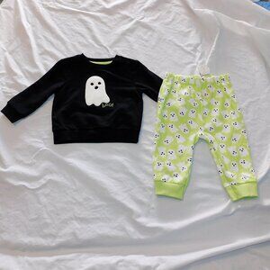 Baby First Halloween Outfit 2 Piece Pants Boo Ghost Unisex 3-6 & 6-9 Month NEW